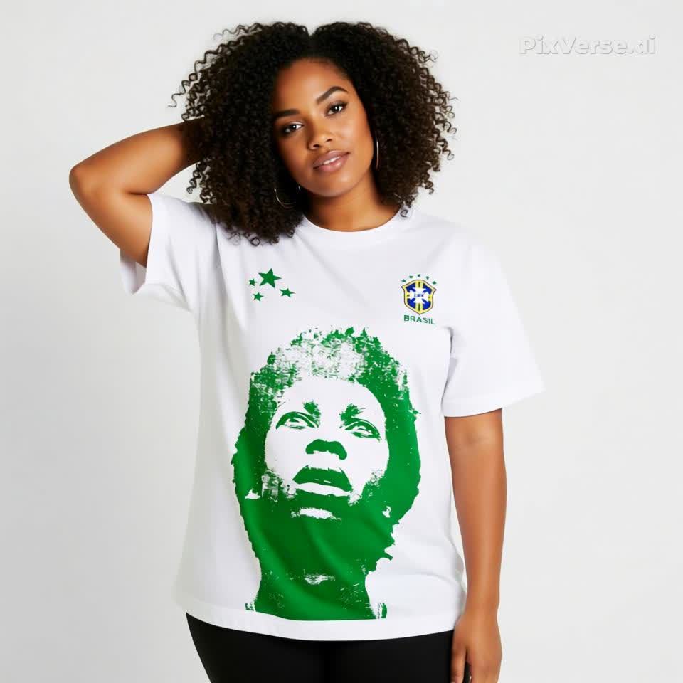 Camiseta Tematica DJAVAN Feminina Camisa Masculina Copa Do Mundo T-Shirt Tematica Cantor