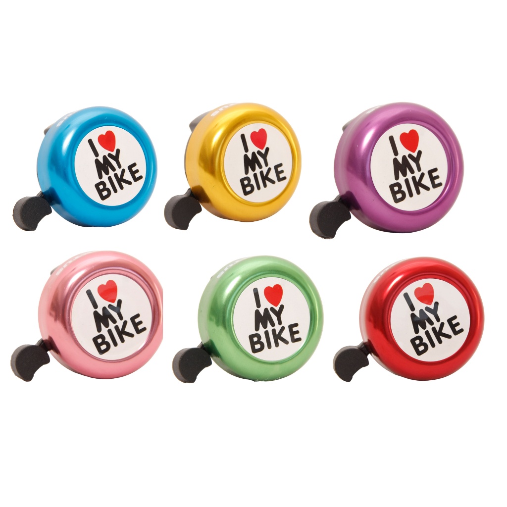 Buzina Campainha Trim-trim para Bicicleta I Love My Bike VARIAS Cores em Oferta na Shopee