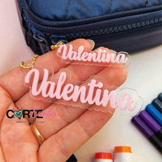 Chaveiro 3D Acrilico com nome Personalizado em Oferta na Shopee