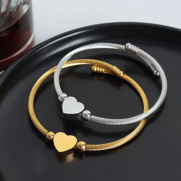 Kit Pulseira feminina De Aço inoxidável trançado Em Formato De Prata