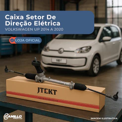 Caixa Setor Direção Elétrica Original Jtekt Koyo Volkswagen Up 2014 2015 2016 2017 2018 2019 2020