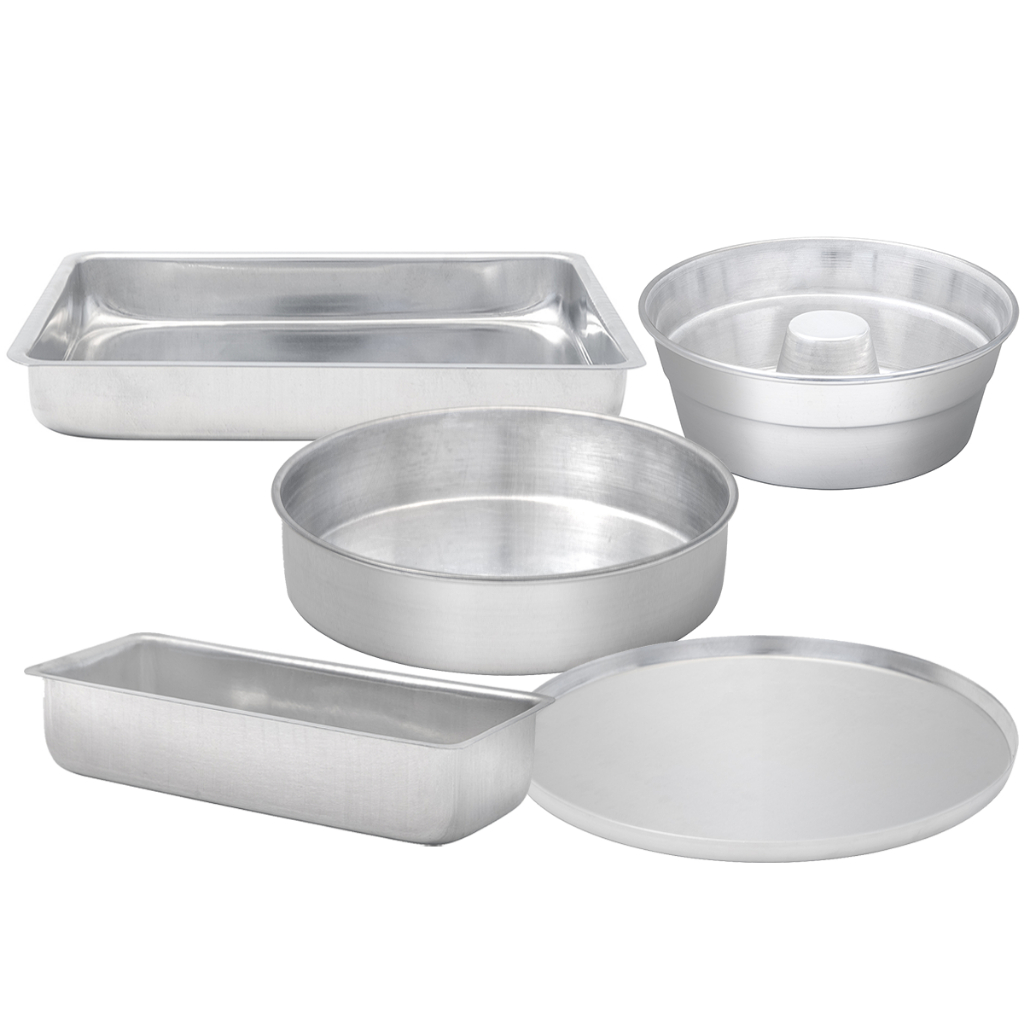 Jogo de Formas Polidas Alumínio Reforçado 5 ou 7 Peças diversas em Oferta na Shopee