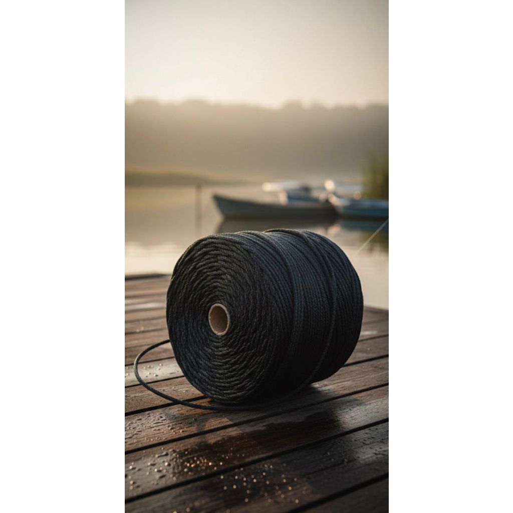 Monofil Duplo N2 100 Metros Corda Preta