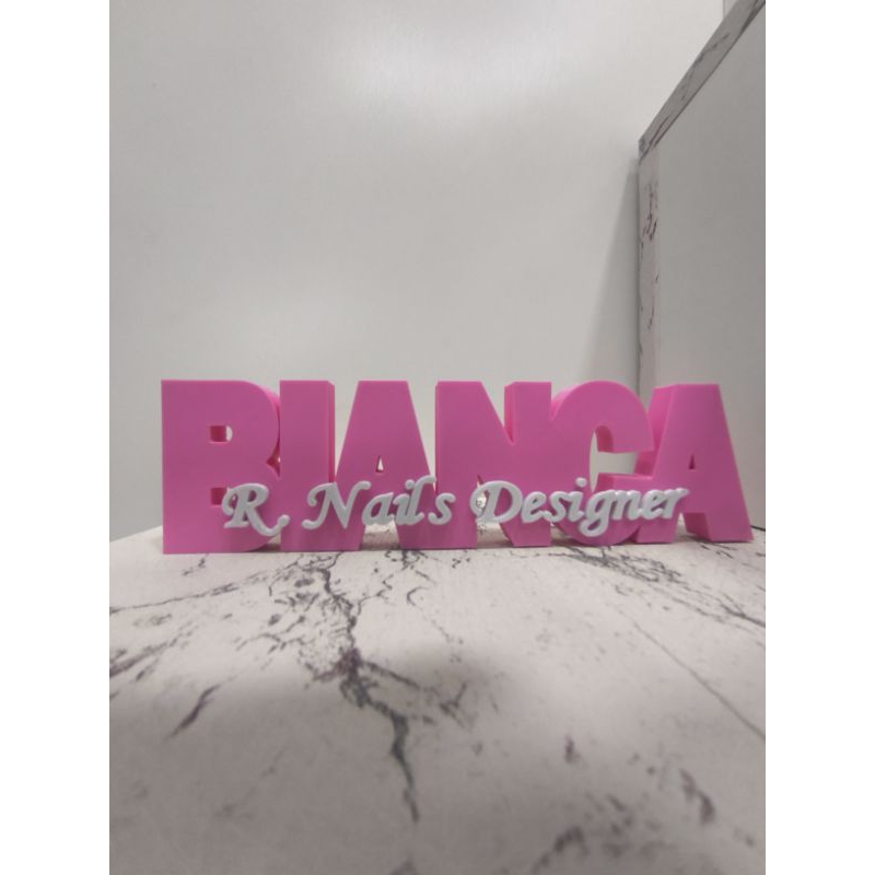 Escultura Personalizada 3D – Sua Marca em Destaque (Nome/Logotipo)