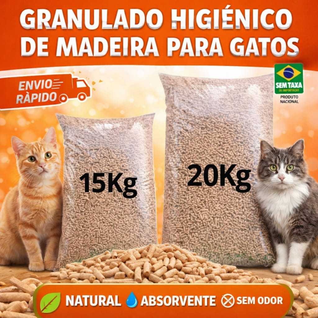 Granulado de Madeira para Gatos Alta absorção em Oferta na Shopee