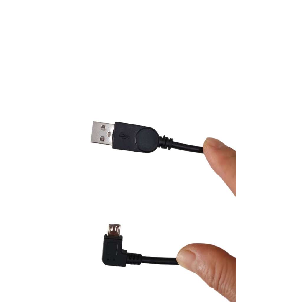 Cabo usb micro usb macho para usb macho de carga e dados de 25cm para tablet ângulo direito
