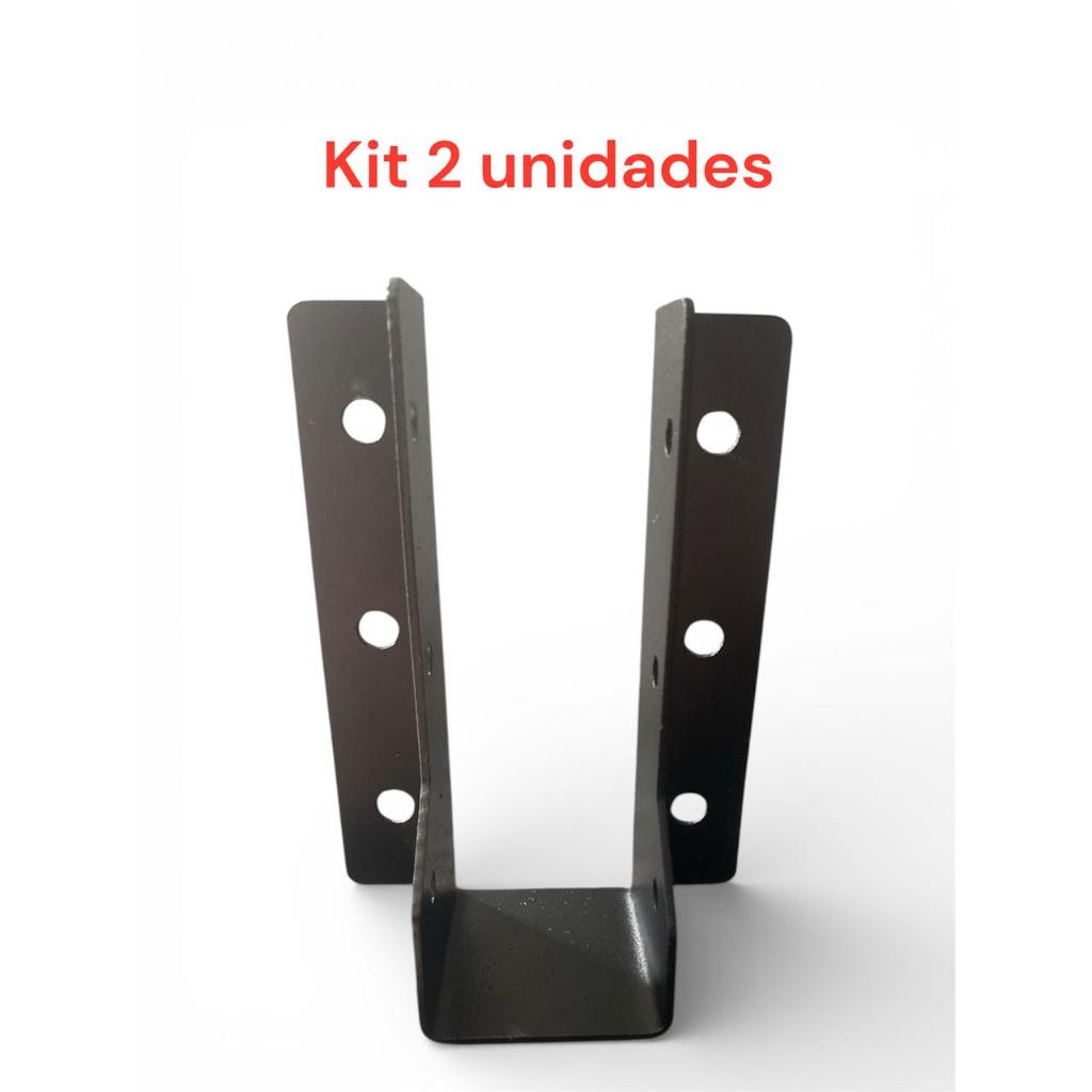 Kit 2 Suportes Viga 5x15 Parede Caibro Pergolado madeiramento Aço 2mm em Oferta na Shopee