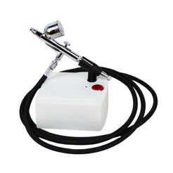 Aerógrafo Kit Completo com Compressor Mangueira Bico 0.3mm Bivolt