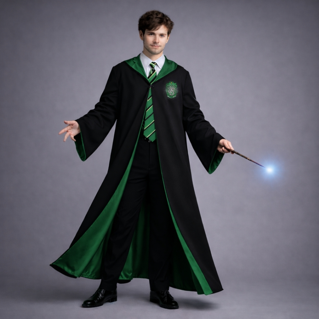 FANTASIA HARRY POTTER ADULTO E INFANTIL | MANTO + VARIHHA DE BRINDE | ENTREGA RÁPIDA | CARNAVAL | HALLOWEN