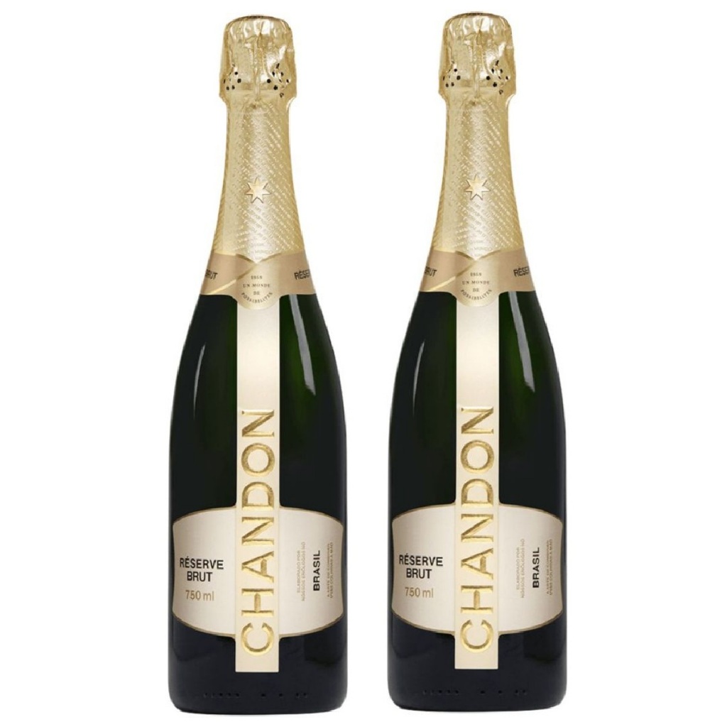 Kit - Espumante Brasileiro Chandon Reserve Brut 750ml em Oferta na Shopee