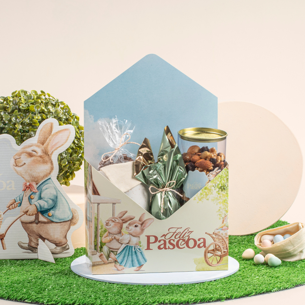 Embalagem de Páscoa - Caixa Carta Envelope para Cestas e Presentes - Delicadeza (Kit com 05 uni)