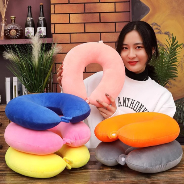 Almofada Pescoço Viagem Nasa Simples Botão e Capa Removível ref: KSX-200 em Oferta na Shopee