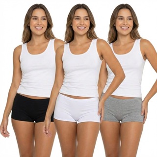 SHORTS FEMININO ANÁGUA SEGUNDA PELE BÁSICO EM SUPLEX P AO GG/SHORTS FEMININO SEGUNDA PELE em Oferta na Shopee