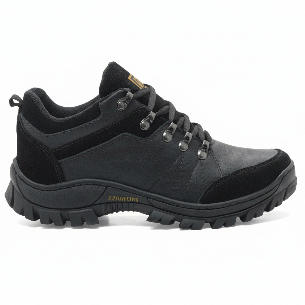 Bota Botina Cat Masculina Adventure Impermeável em Couro Legitimo Nobuck com Solado Antiderrapante