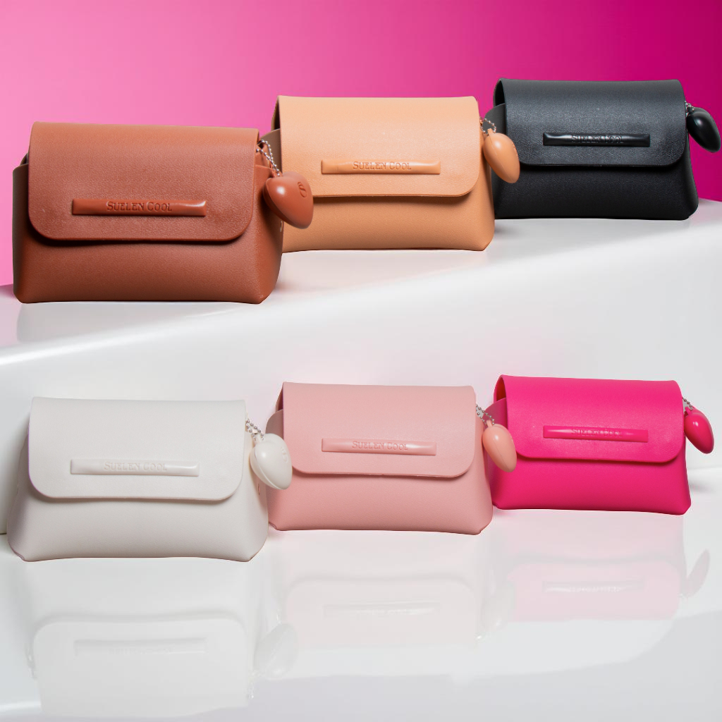 Bolsinha Feminina Pequena  com Coração – Clutch, Necessaire Porta Maquiagem - bellagatha.store