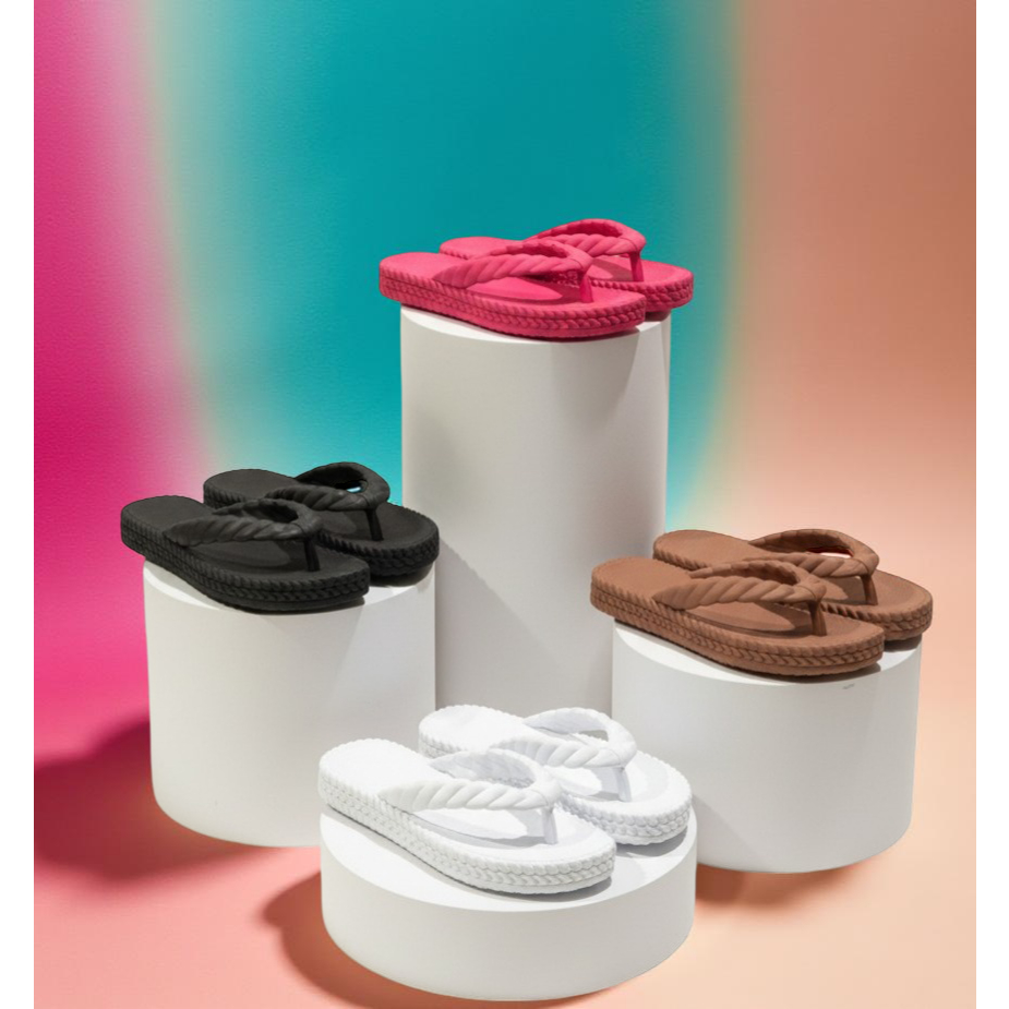 Papete 3 Tranças Feminina Modelo Antiderrapante Macio E Confortável  - bellagatha.store