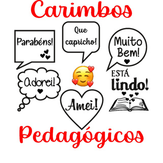 Kit de Carimbos Pedagógicos - Balões de Elogio em Oferta na Shopee