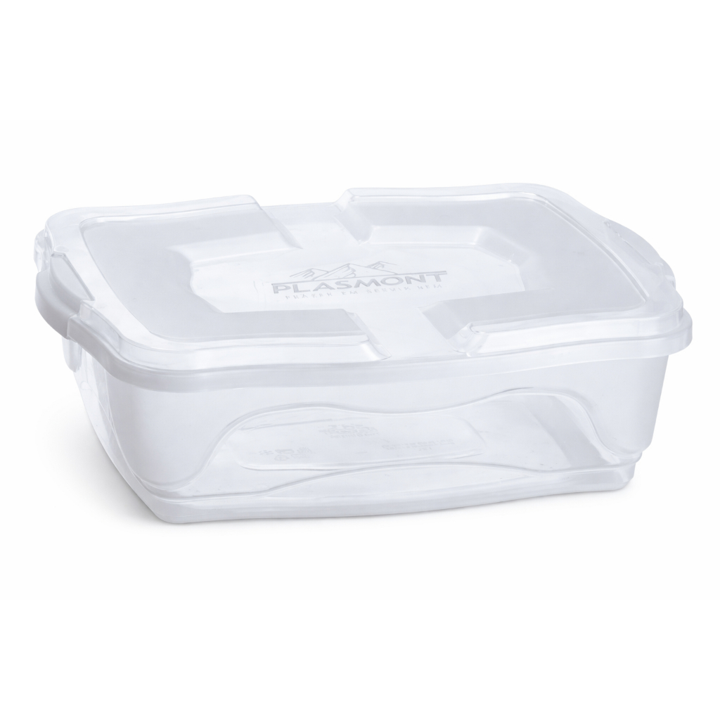 Kit 6 Caixas Organizadoras Transparentes Com Trava de 17L Multiuso Roupas Documentos Brinquedos