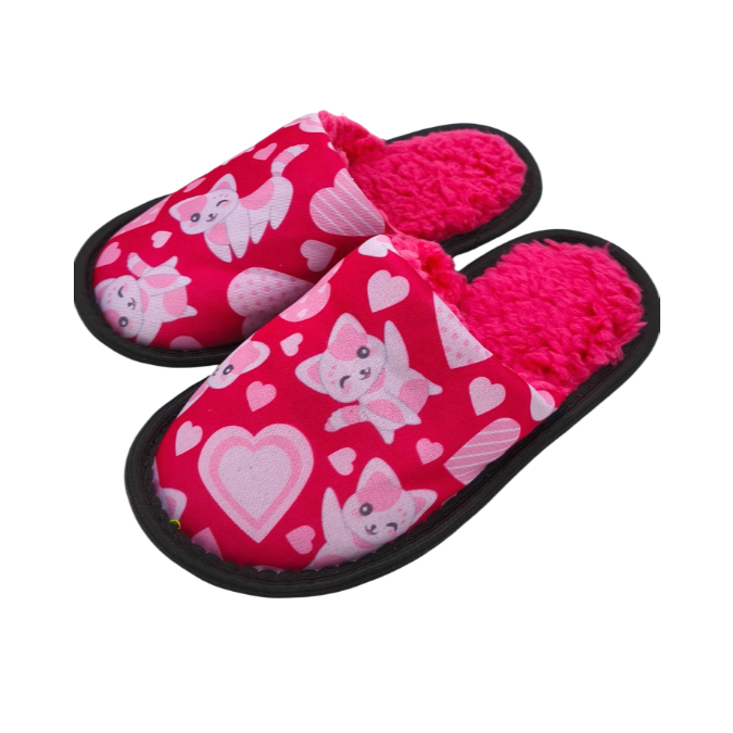 Pantufa infantil Senza Spina estampa gatinho - Chinelo de inverno