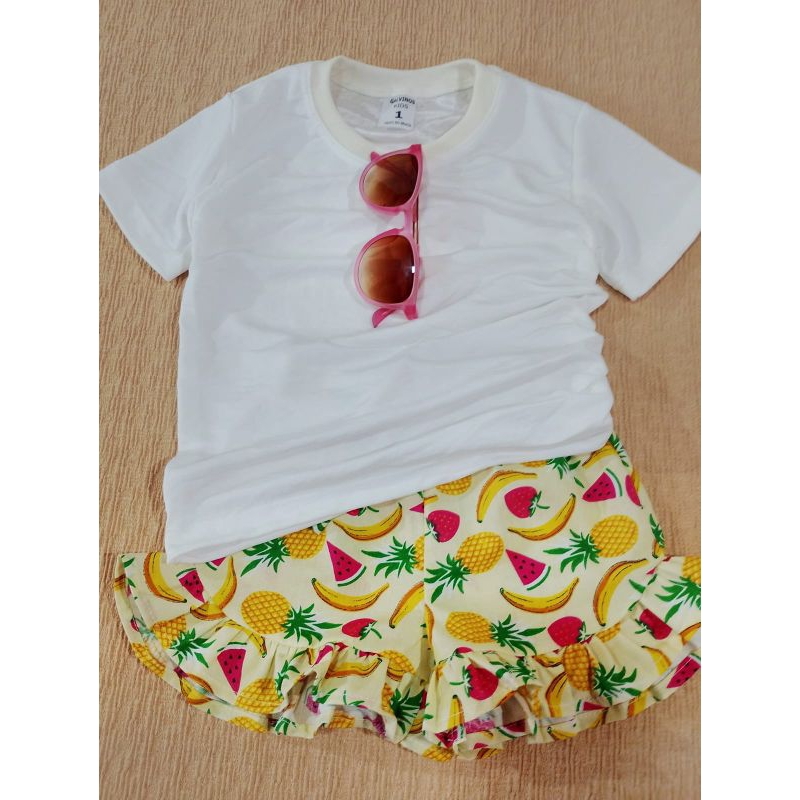 conjunto menina  camiseta short t-shirt infantil conforto estilo Passeios Escola Brincar Viagens Festas  verão