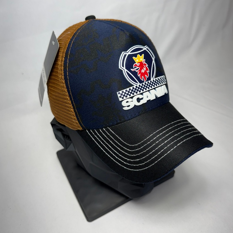 Boné Scania Ajustável Silk  Bordado Premium Esportivo Corrida Formula Truck Carreta Caminhão