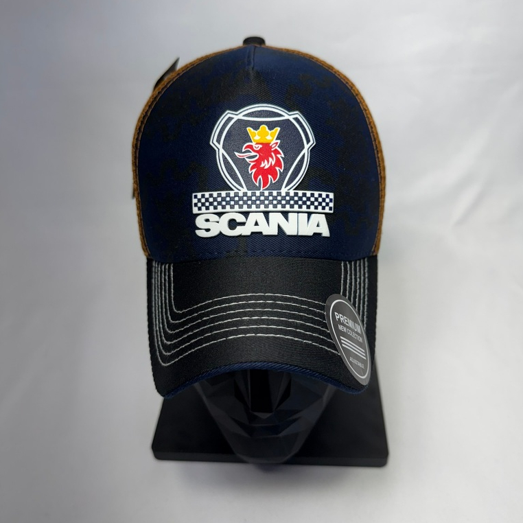 Boné Scania Ajustável Silk  Bordado Premium Esportivo Corrida Formula Truck Velocidade GP Carreta Caminhão