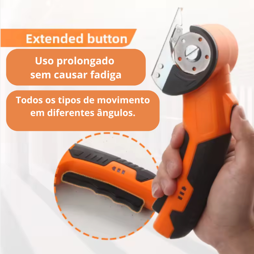 Cortador Elétrico de Papelão Sem Fio Recarregável 4V 320RPM com Trava de Segurança e Luz LED em Oferta na Shopee