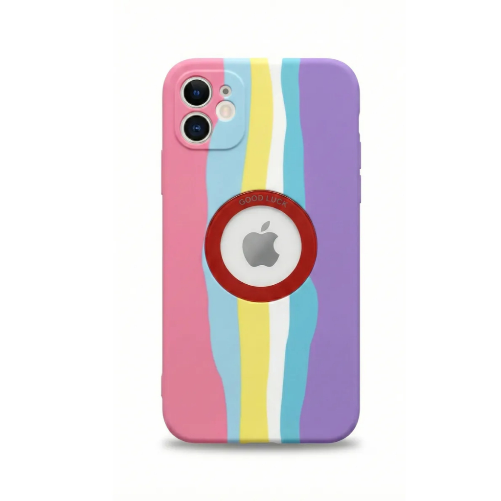 Capinha Arco-íris Colorida Para Iphone 11 Cores Sortidas Aleatório Lisa
