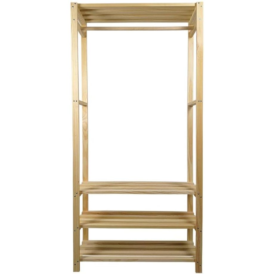 Arara de Madeira para Roupas | Cabideiro Organizador para Quarto e Closet