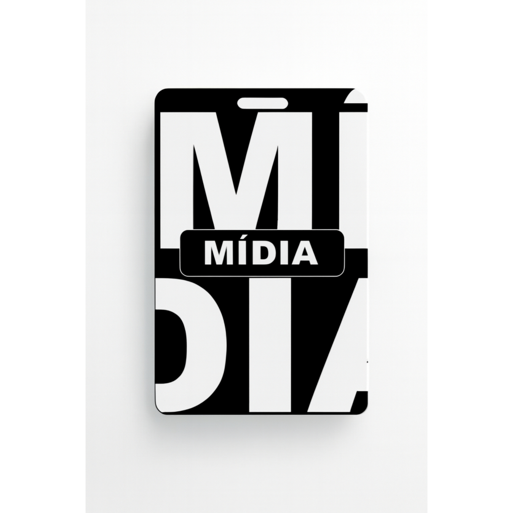 2 Crachá de PVC 9x6 Personalizado Mídia Igreja Frente Colorido Unidade