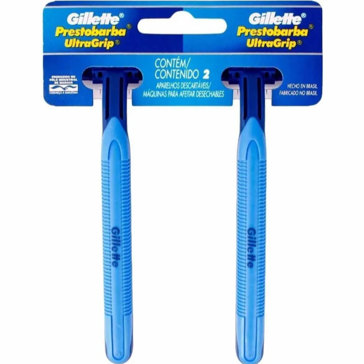 Aparelho Prestobarba Ultragrip com 2 unidades em Oferta na Shopee