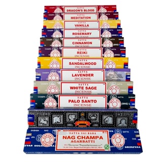 Incenso Satya Massala Nag Champa Indiano Importado Super Hit Palo Santo Salvia Branca Vareta em Oferta na Shopee
