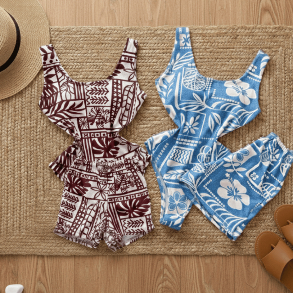 Conjunto Feminino Body + Shorts Estampado Look Prático Confortável e Estiloso Ideal para Verão