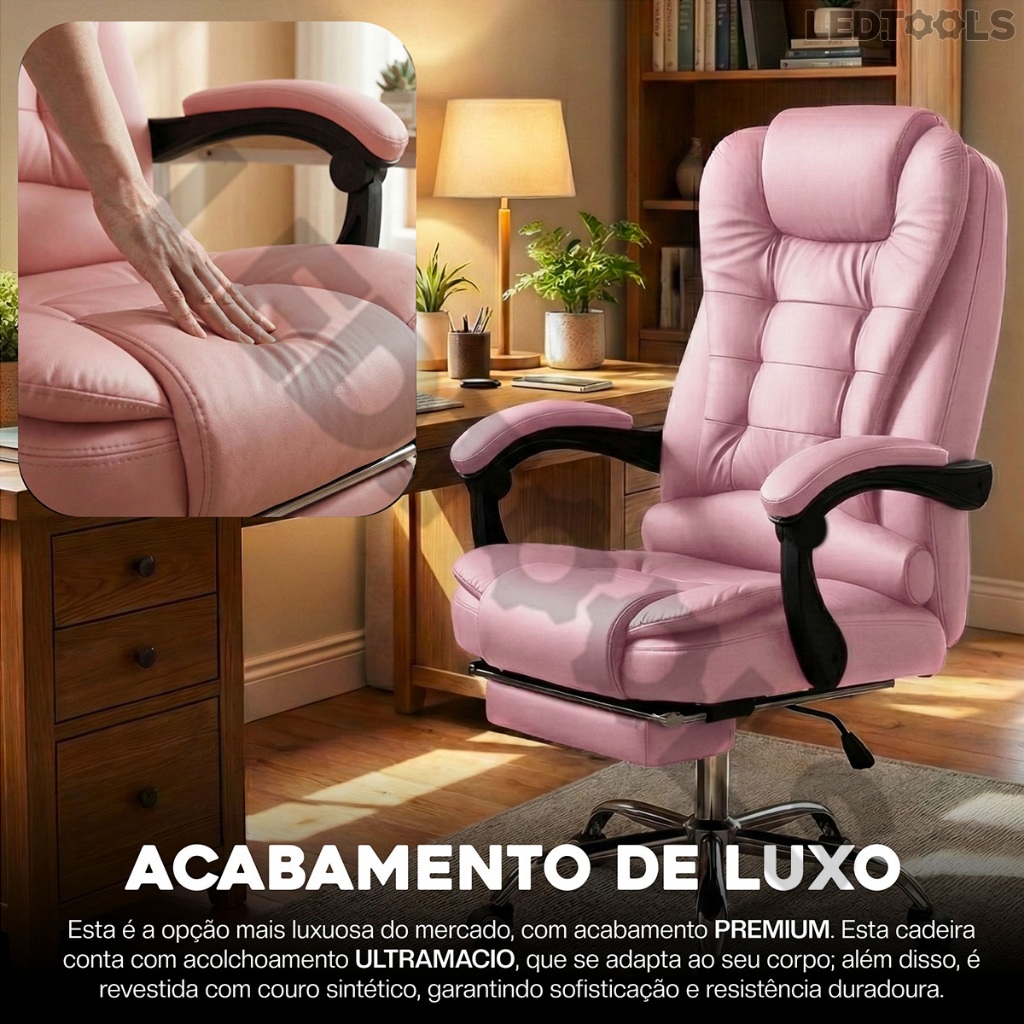Cadeira Presidente Massageadora Home Office – 7 Modos de Massagem · foto 2