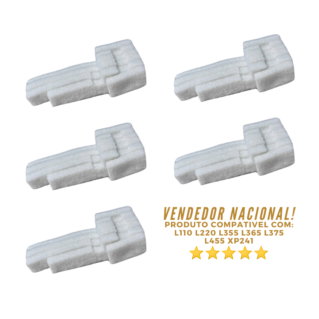 KIT 05 Feltro Almofada Esponja Absolvente para Epson L110 L220 L355 L365 L375 L395