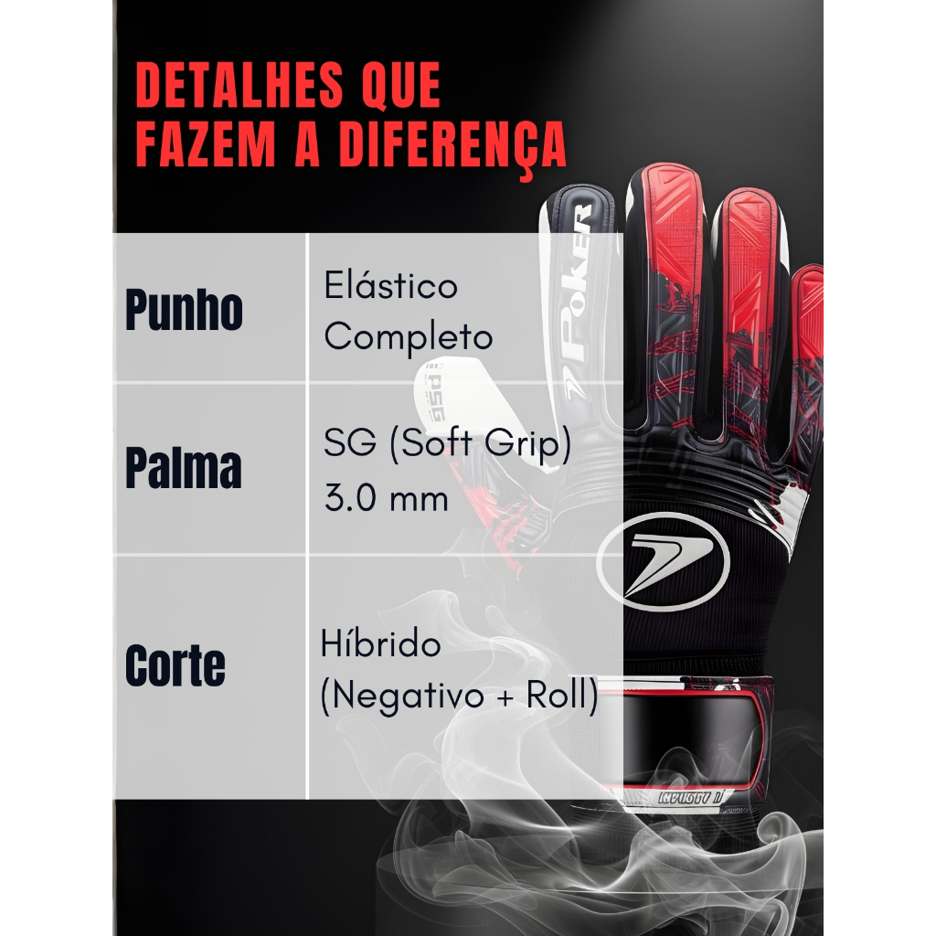 Luva Futebol de Campo Profissional Infinity II Poker