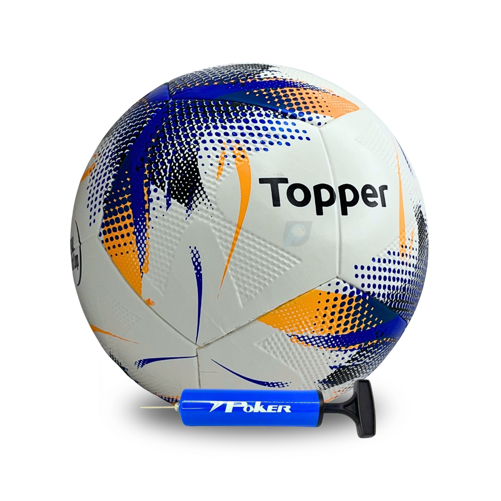 Bola Futsal Com Bomba Bombinha  De Ar Encher Topper Original