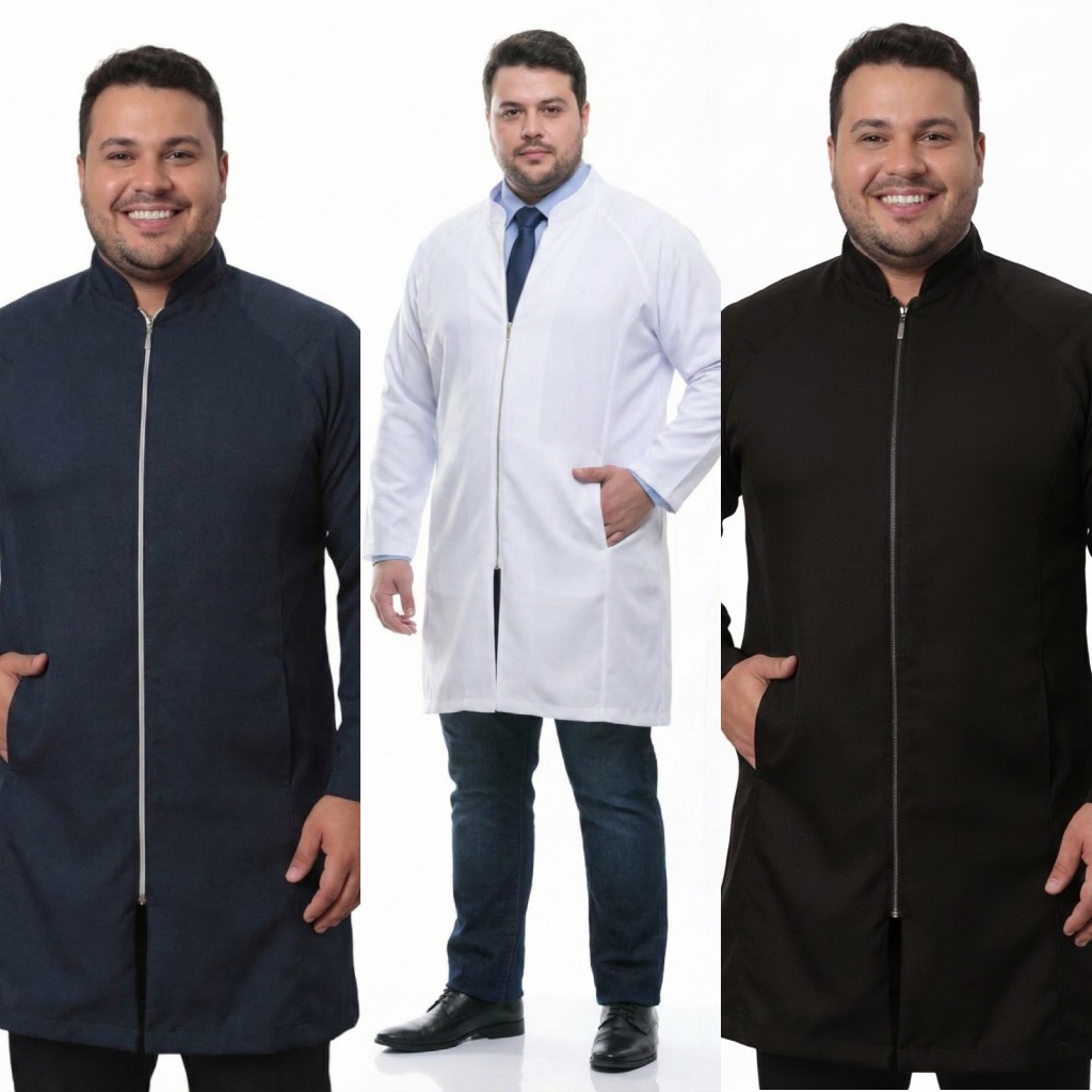 Jaleco Masculino Plus Size Viena Plus Size Elia