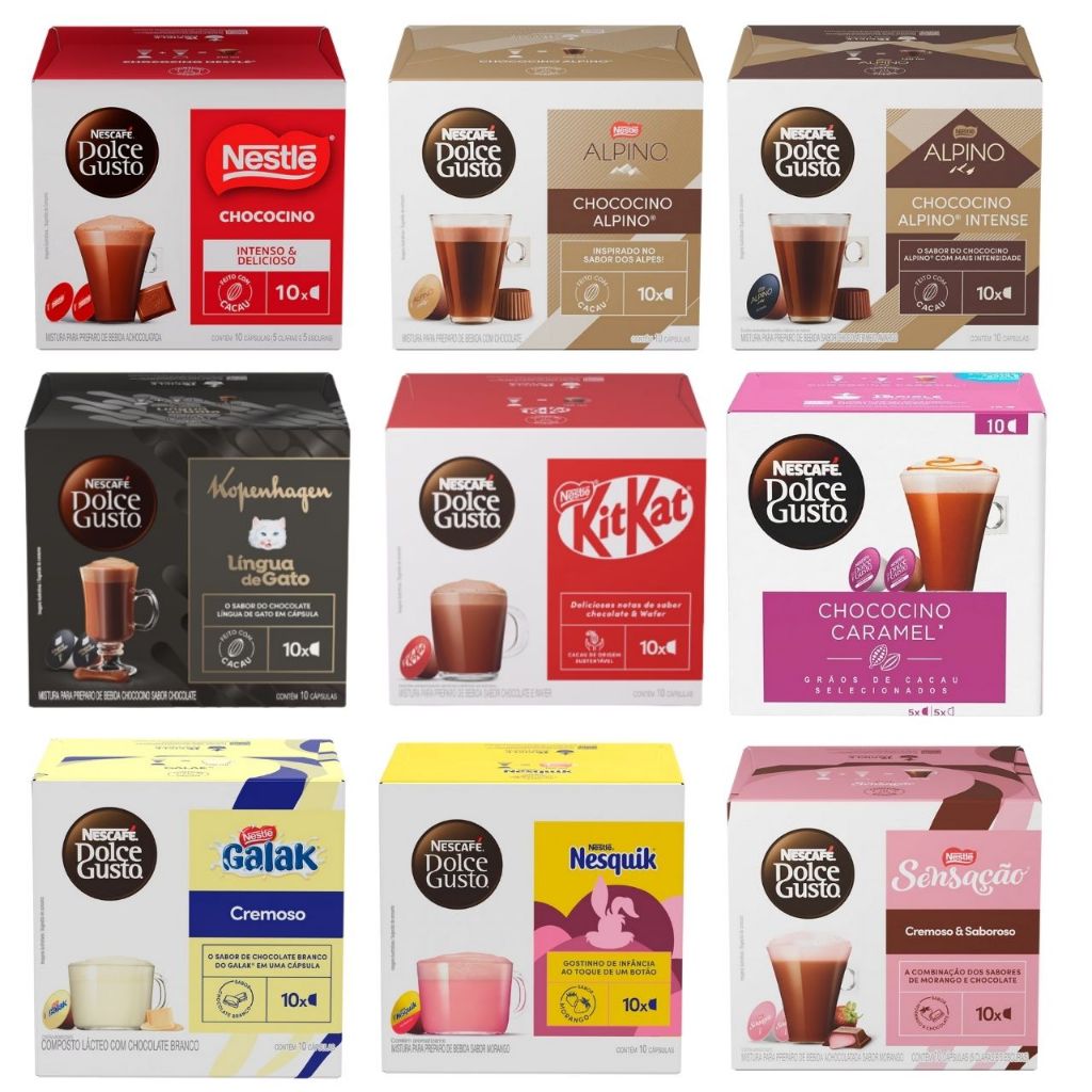 Dolce Gusto Chocolates Chococcino 10 Cápsulas Caixa