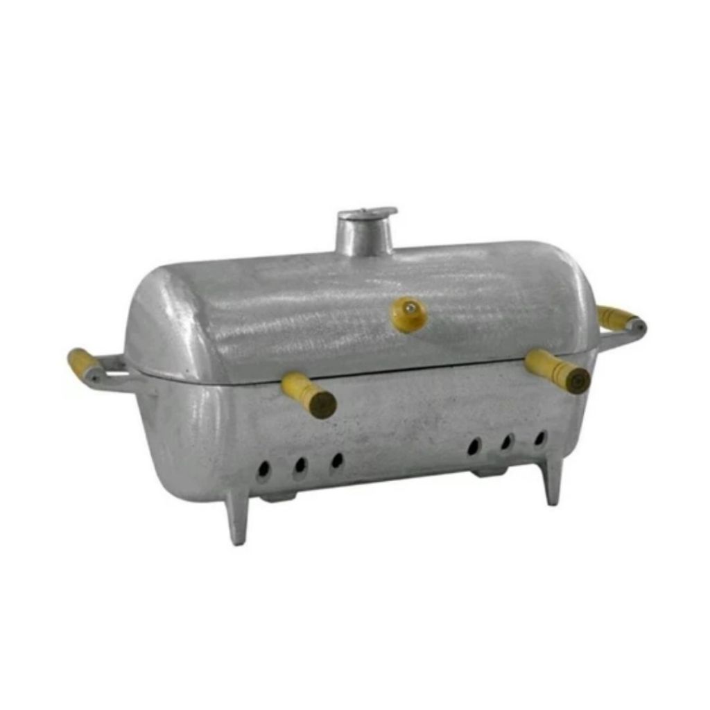 Churrasqueira A Bafo Grande Em Aluminio Fundido em Oferta na Shopee