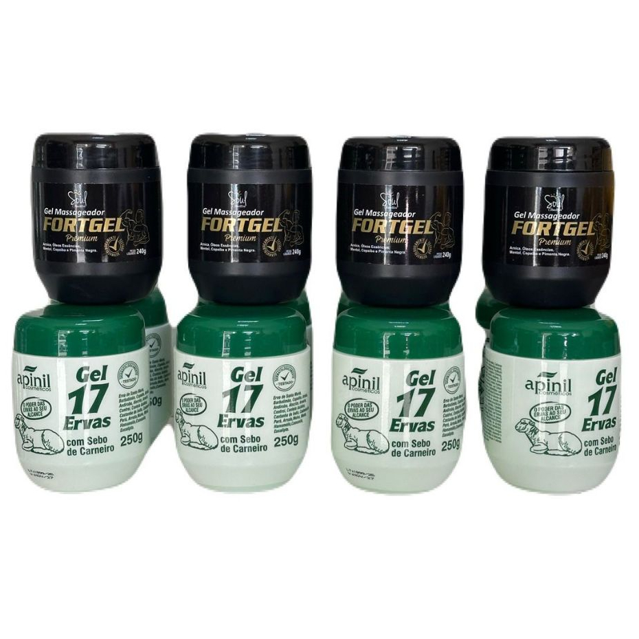 6 Gel 17 Ervas pote 6 Gel Preto Pote - Apinil