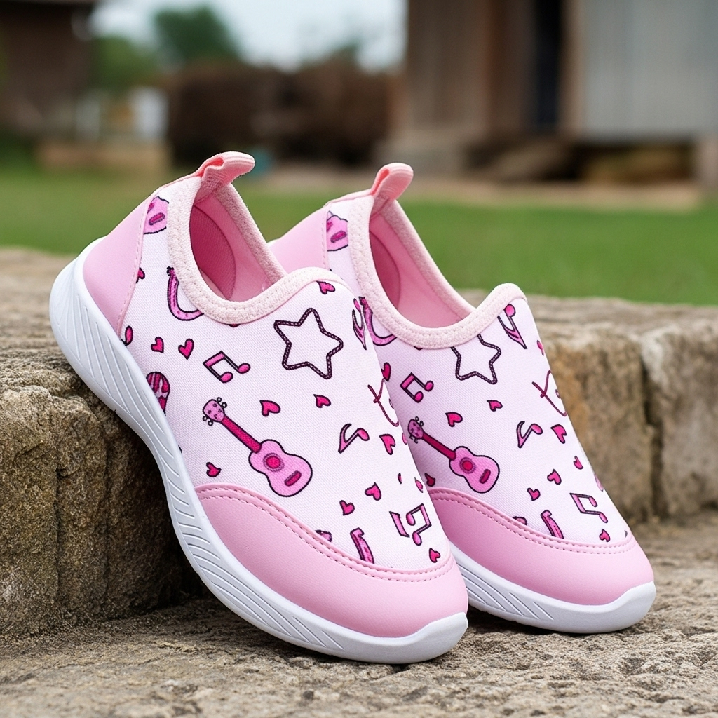 Tênis Feminino Infantil Menina Calce Fácil Rosa Leve Confortável