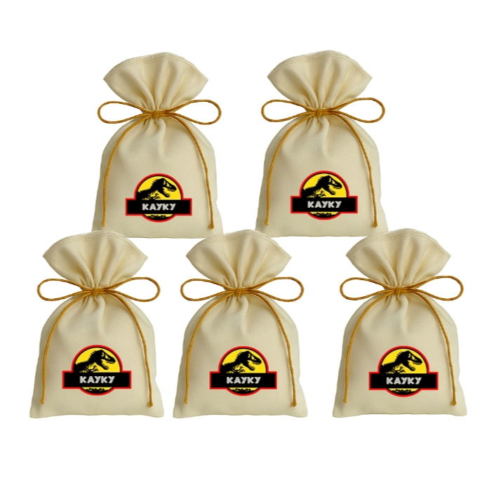 Kit 10 Saquinho Personalizados Festa Lembrancinhas Dinossauro Dinossauros M2