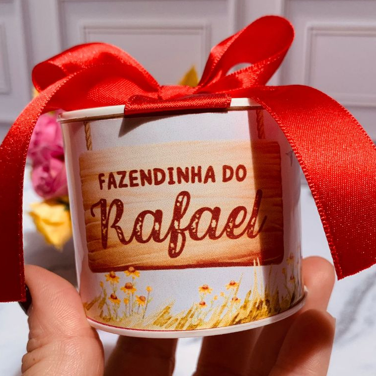 Kit tubolata personalizada 5x6 - Lembrancinhas Fazendinha | chá de bb | maternidade | aniversário