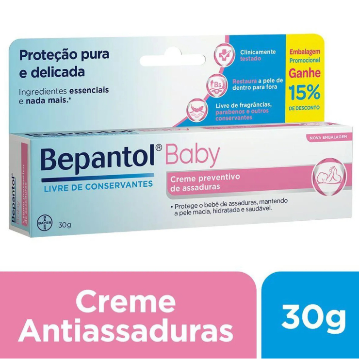 Creme para Assaduras Bepantol Baby 30g em Oferta na Shopee