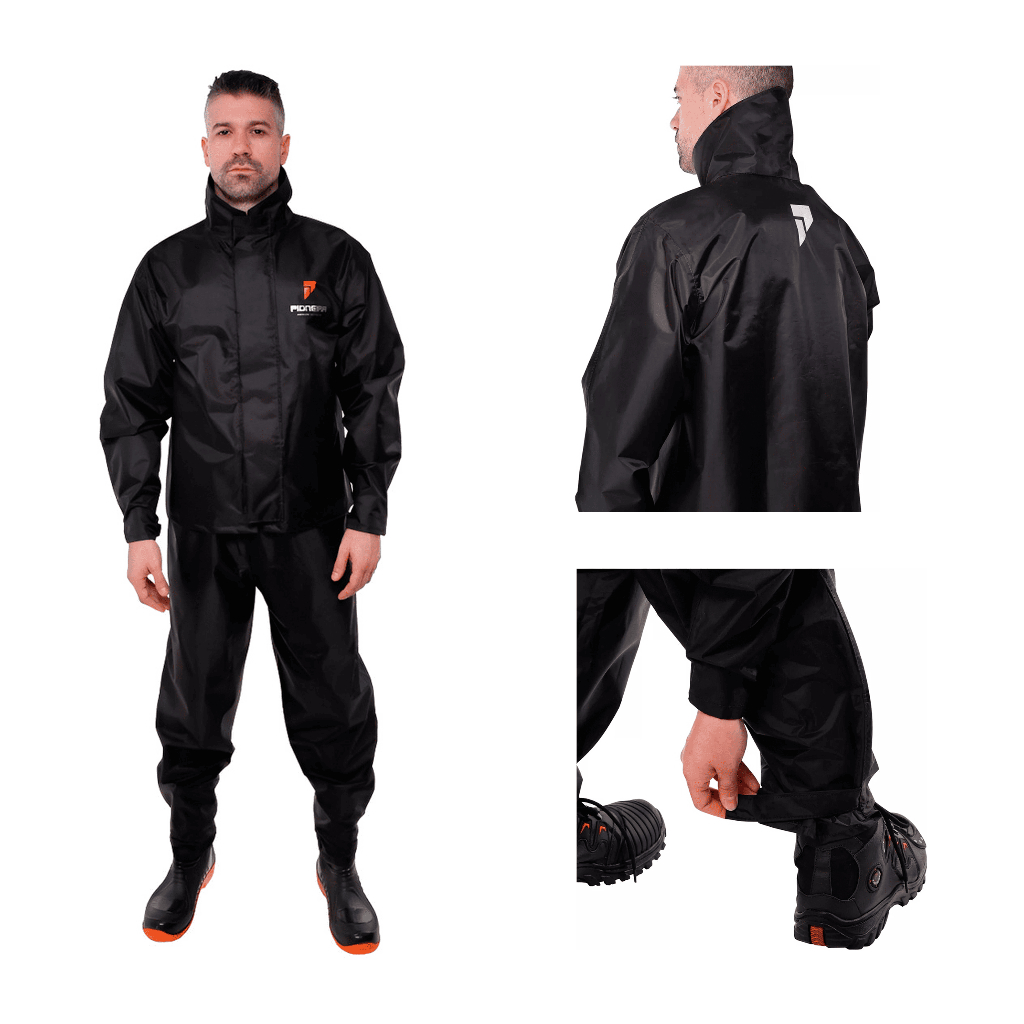 Capa De Chuva Moto Motoqueiro Nylon Impermeavel Reforçada Preto