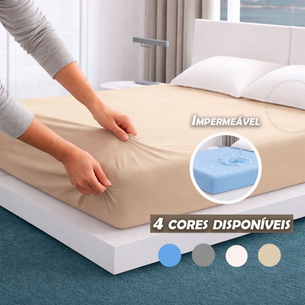 Capa Colchão Antialérgico Solteiro Casal Ziper ou Elastico