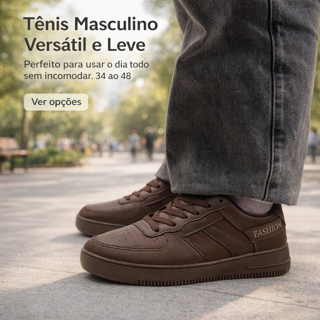 Tênis Masculino Casual – Estilo e Conforto Com Tamanhos Especiais 34 AO 48 - APROVEITE A PROMOÇÃO!