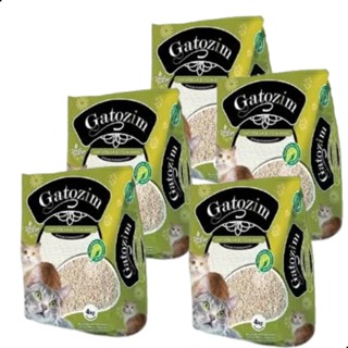 Kit 5 Areias Sanitária Gato - Gatozim 4kg - 100% Natural em Oferta na Shopee