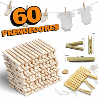 KIT Pregador de Roupa De Madeira Super Reforçado – 12/24/36/48/60 Unidades –- Ótima Qualidade..... em Oferta na Shopee